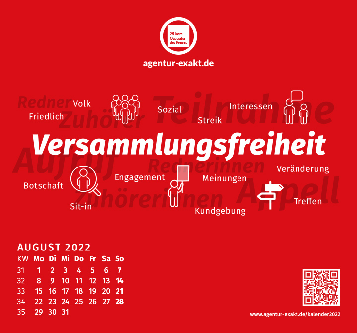 August 2022: Versammlungsfreiheit